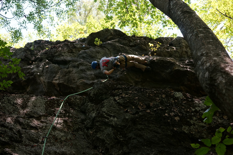 Dovi getting a little sideways on this climb