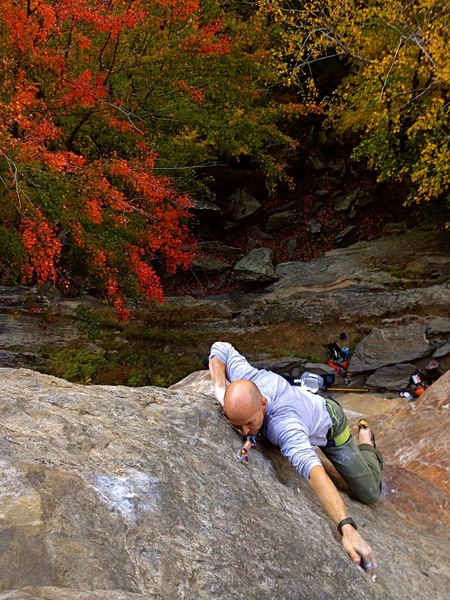 The Usain Bolt move on the crimpy part
<br>
Photo: Matt McCormick