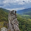 Runnin out Humphreys Head on South Peak at Seneca Rocks, Sept 2017.