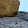 Having fun on the crux!