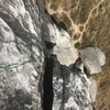 A beautiful crack/face climb up to a  gorgeous summit.