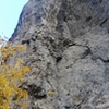 Dylan on easier ground after pulling the crux