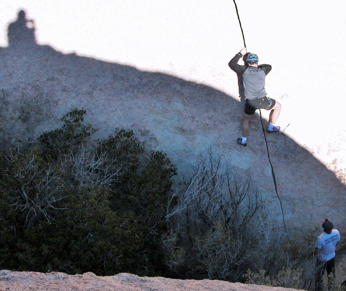 Boulder problem Valley of the Moon, yes I am wearing a helmet bouldering !