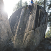 Greg Tennyson on Split Rock in Truckee, California.