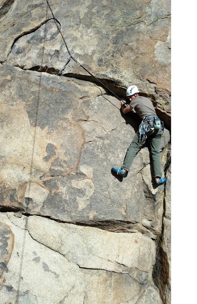 Nate starting the traverse.