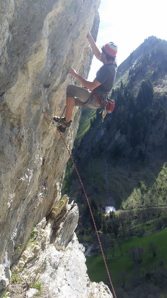 Incredible overhangs at Foron, Mt. Blanc Valley, France