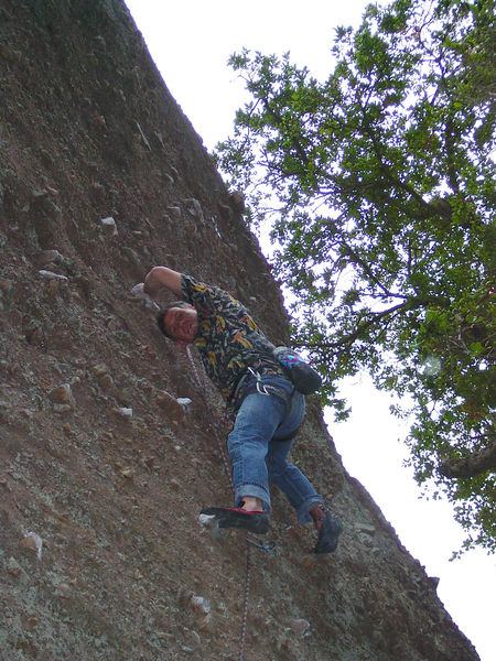 Mike Arechiga on, Cantaloupe Death. 5.10c