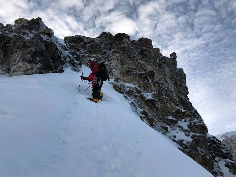 ~100ft below the true summit