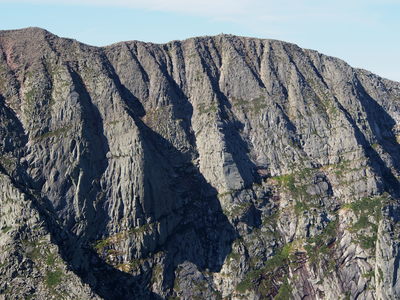 Mt Katahdin - Armadillo Area. Armadillo on left ( face in shade), Flatiron on right ( face in sun)