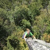 Hope on the top of the airy arete of Wild Black.