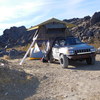 Can't even park in the day use area because climbers are camping there and saving the space for friends arriving to camp.
<br>
No Camping means No Camping.
<br>
Look closely and you can see the no camping sign.