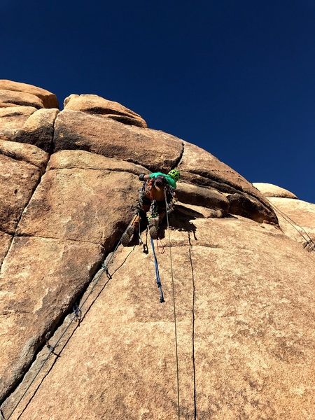 First Paralyzed Ascend FPA aid lead climb of Right V Crack. 1st Paralyzed lead climb of Right V Crack