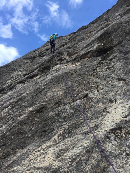 Rappelling down after an awesome climb, one of the best pictures I've ever taken.