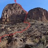 West chimney route...