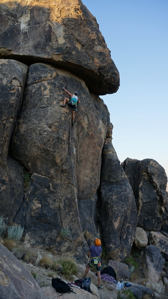 Jeff Si on on 5.10b Must Face Vader, belayed by Brian Caballero.