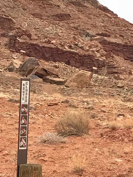 View of boulder from road.