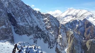 A wide view of the NW shoulder of Morrison as seen from Mono Jim.