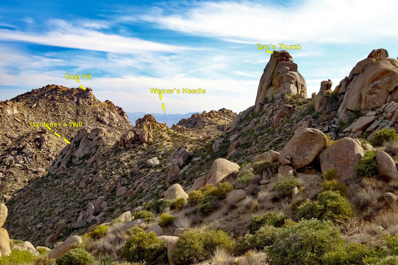 Rock Climbing in Tom's Thumb, Central Arizona
