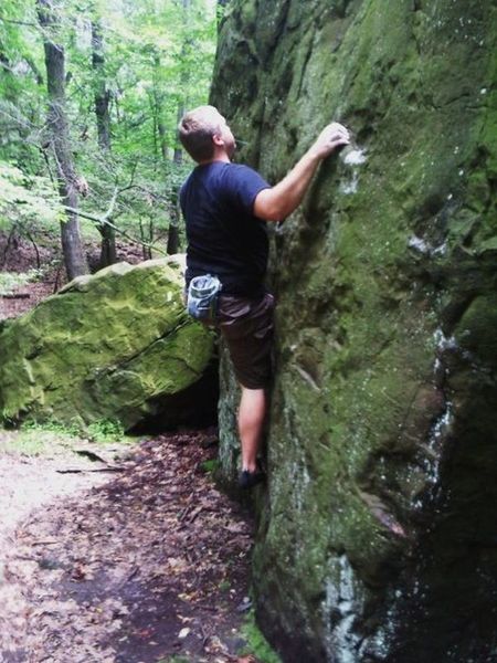 Colin Hotalen on the lower boulders circa 2009.