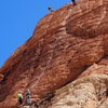 Watching the climbers climb