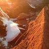 The beauty of the desert in winter at sunset...