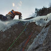 Rainsford Rouner finally on real ice during the FWA of Remission in Jan 1976. There was no ice until this view.