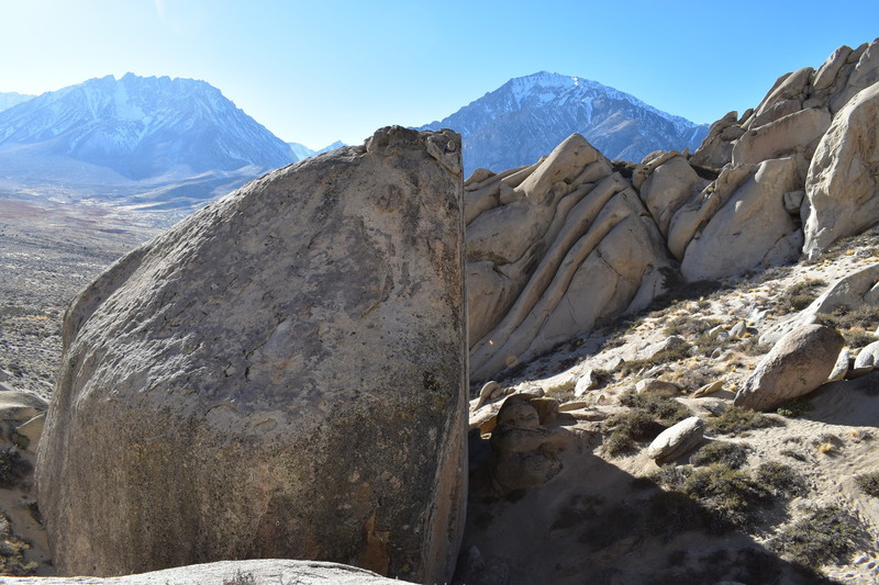 The view of the down-climb and the angle of "Too Big to Flail", with Mt. Tom in the background!