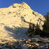 The massive south face of Cathedral Peak.