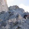 Mike heading towards the dihedral pitch above.