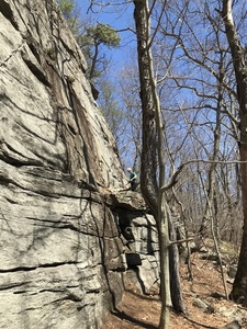 Dry, sunny spring day at Redemption Crag.