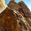 Second pitch follows crack on right up to the notch.