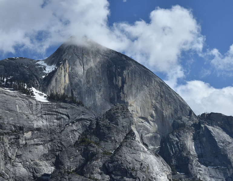 Half Dome as seen from the snow creek trail