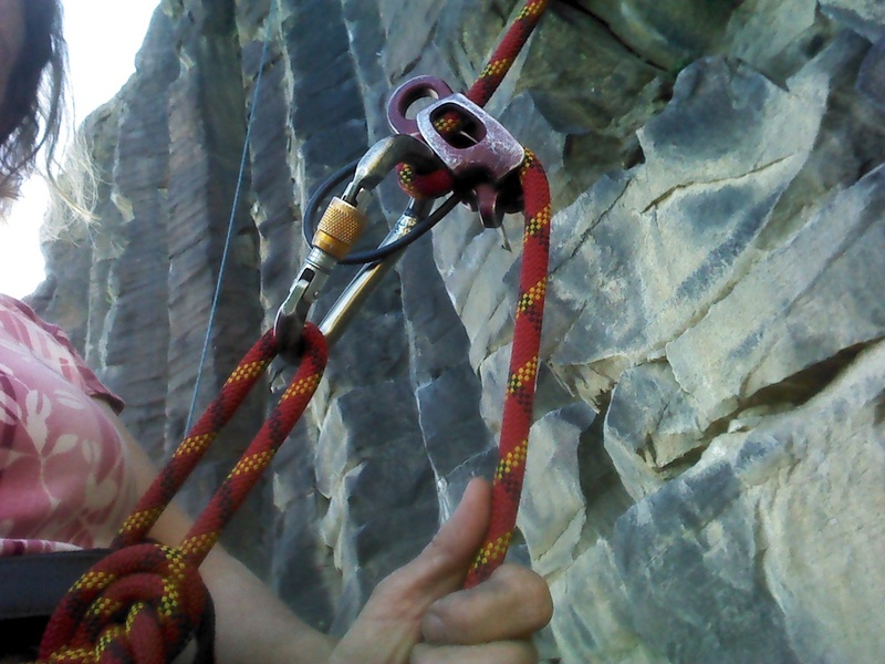 Belay off of tie in