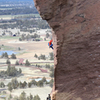 Father and son on the bolt ladder pitch