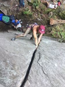 Katie on pitch 20 something of her birthday challenge