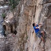 My friend Nick pulling through the crux!