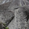 Does someone know if this is a route? Looking at these flakes they seem very climbable and if you head right or left you should be able to top out.