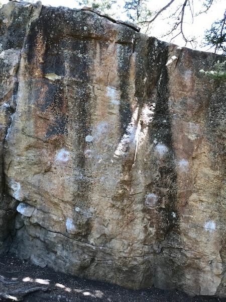 The North face on Sun Boulder.