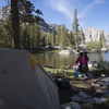 Beautiful camp at Upper Pine Lake.