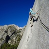 Staring up Pitch 2 (10b face). Awesome position.