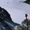 Mark Whiton on the West Ridge descent of Mt Fay - August 1988