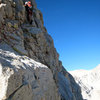 Miguel just before the crux