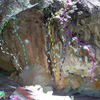 The Grotto topo. 
<br>
Pink = Armstrong V3 
<br>
Blue = The Gastonometer V4 
<br>
Yellow = The Carny V5 
<br>
Turquoise = Buckeroo Banzai V5
<br>
Green = Heffalump V3