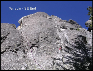 This is from Oly Klosof's free guide: 
<br>
1. Ripples 5.10d
<br>
2. Touch of Gray 5.10b
<br>
3. Fade Away 5.10a
<br>
4. Access Corner 5.9