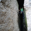 Right side of the Aiguille, a less traveled adventurous climb.