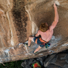 Ben Crawford sticking the crux move. This is definitely the more static way to do this route but maybe not the easiest. 
<br>

<br>
Photo: Tyler Rizzuto.