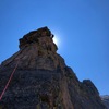 Jon high on Flying Buttress. Not sure exactly where, we found route finding to be pretty difficult.