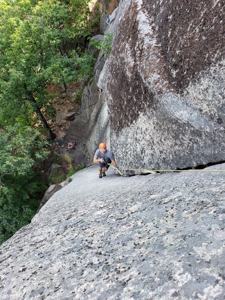 Ben Reyes through the crux on P1