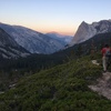 Hiking in from the East.  Leaving the TH at midnight made for a great sunrise at perfect timing