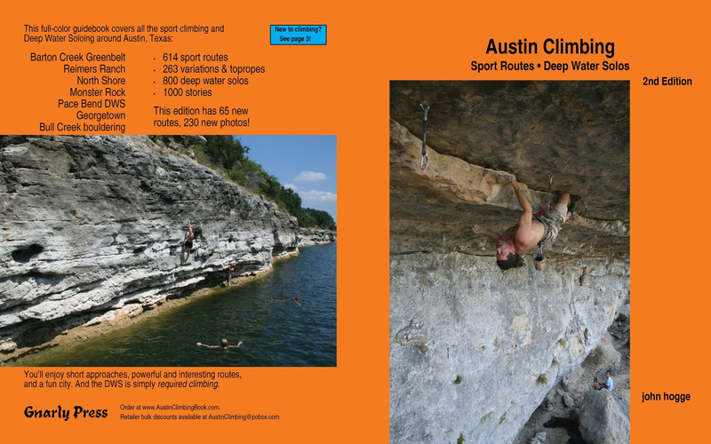 Front and Back cover of the Austin Climbing guidebook